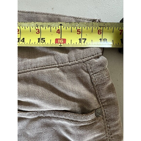 7 For All Mankind Jeans Men's 34 Standard Soft Button Tan Beige Measures 36x33 - Picture 8 of 11